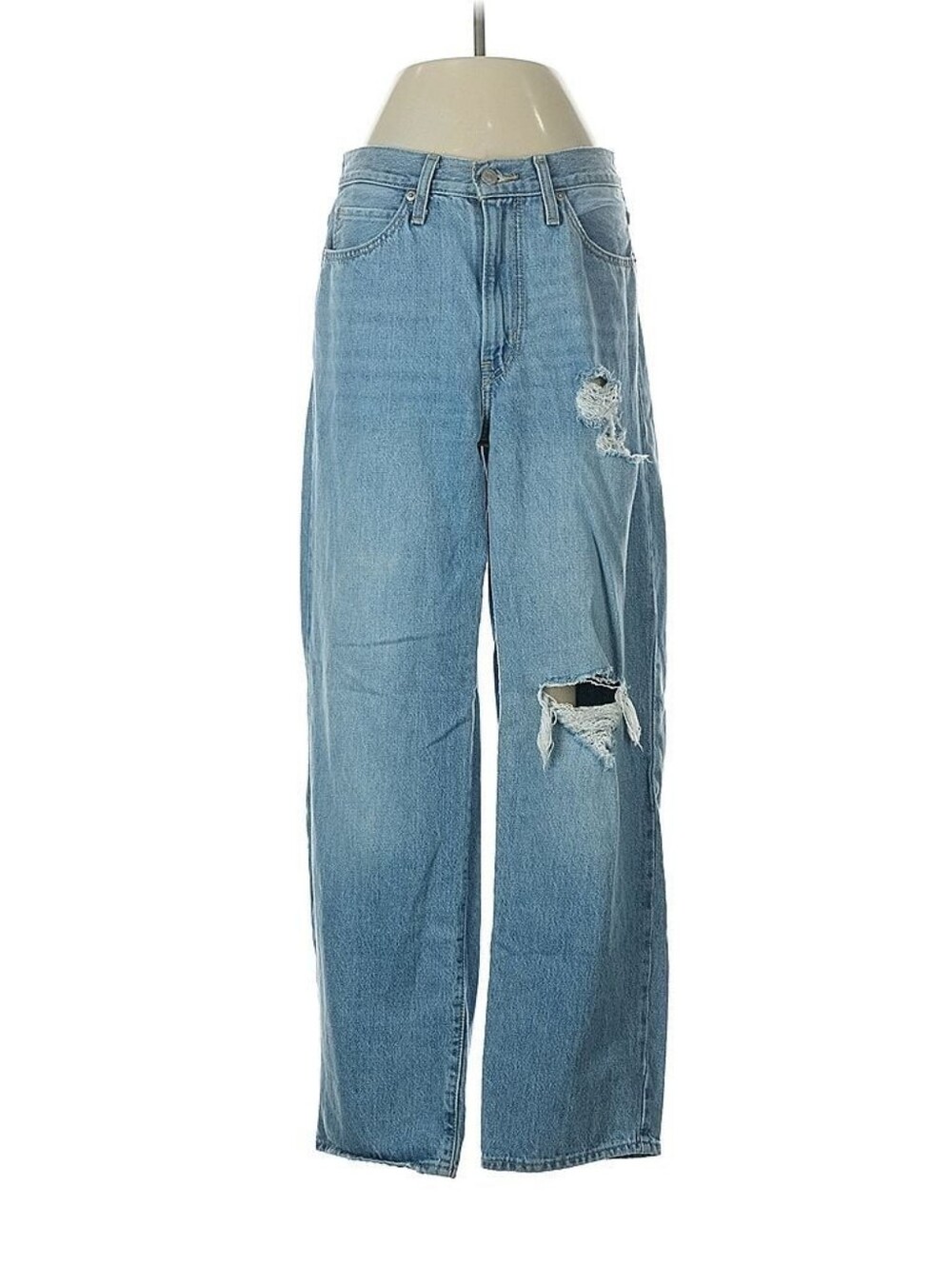 Levi's '94 Baggy Light Wash Destroyed Denim Jeans Sz 27.